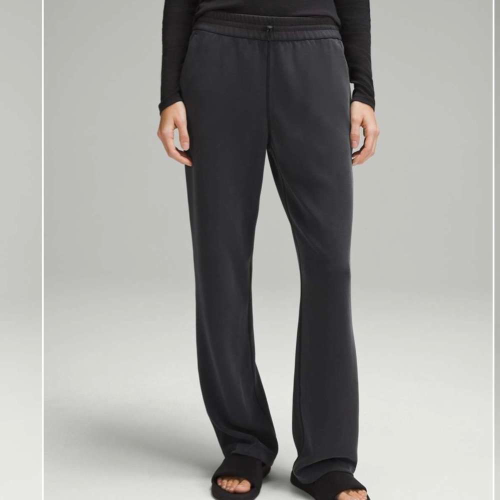 Lululemon Womens Softstreme High-Rise Pant Elastic Waist Pull On Black Size 14